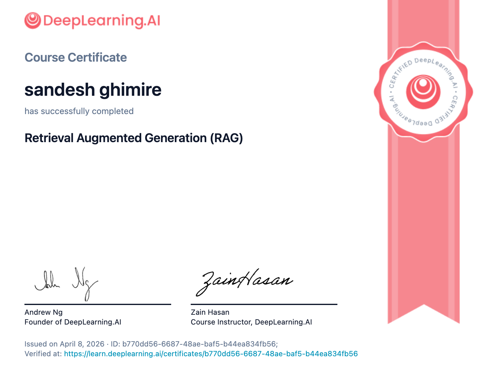 RAG Certification