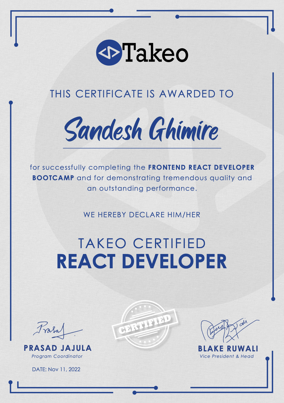React Certification